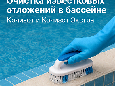 Очистка известковых отложений, средства очистки ватерлинии и чаши бассейна, Кочизот и Кочизот Экстра