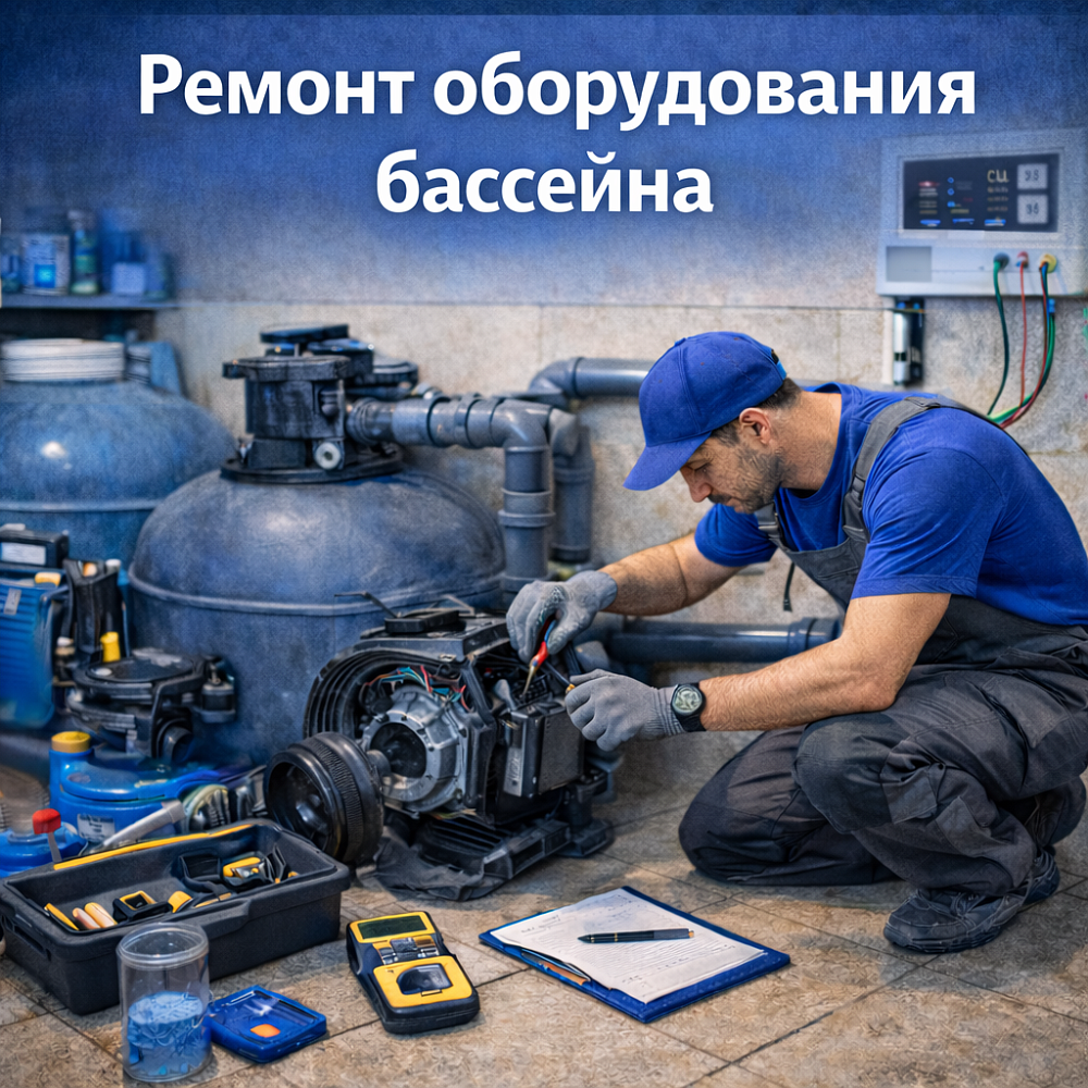Ремонт оборудования бассейна в Москве и области