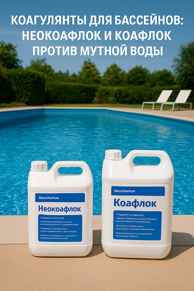 Коагулянты для бассейнов: Неокоафлок и Коафлок - борьба с мутной водой