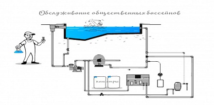 Обслуживание общественных бассейнов