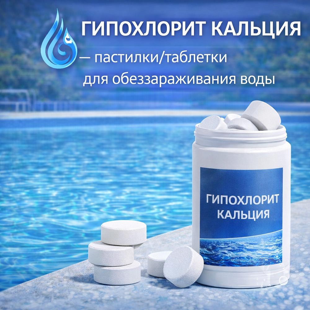 Гипохлорит кальция - пастилки/таблетки для обеззараживания воды