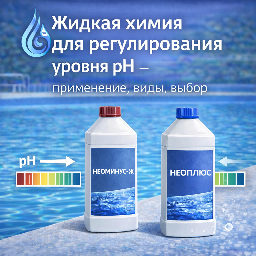 Жидкая химия для регулирования уровня pH - применение, виды, выбор